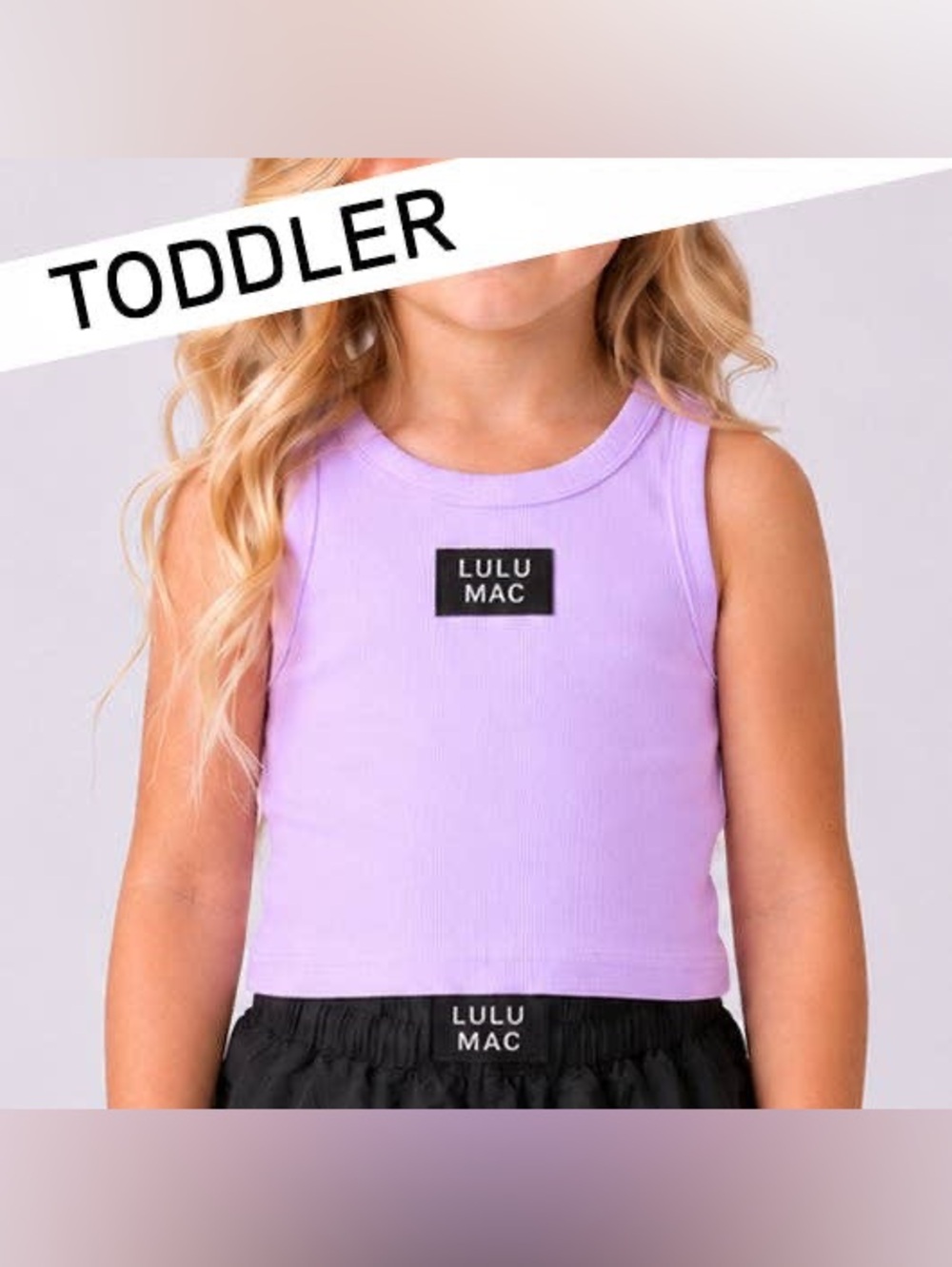 LULU MAC TK-1000 LAVENDER TODDLER SOLID TANK ToP